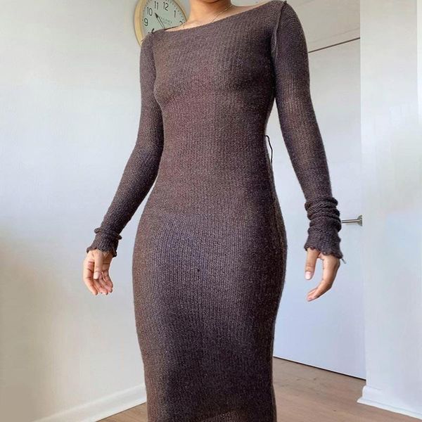 casual dresses dress bodycon women knitted y2k solid o-neck long sleeve maxi autumn elegant ladies fairy streetwear fashion 2021, Black;gray
casual dresses dress bodycon women knitted y2k solid o-neck long sleeve maxi autumn elegant ladies fairy streetwear fashion 2021, Black;gray