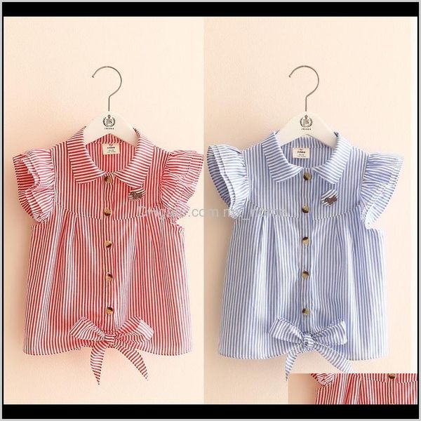shirts baby baby maternity drop delivery 2021 summer cute girls birthday clothing stripe butterfly striped dog botton kids girl short fly sl, White;black 
shirts baby baby maternity drop delivery 2021 summer cute girls birthday clothing stripe butterfly striped dog botton kids girl short fly sl, White;black