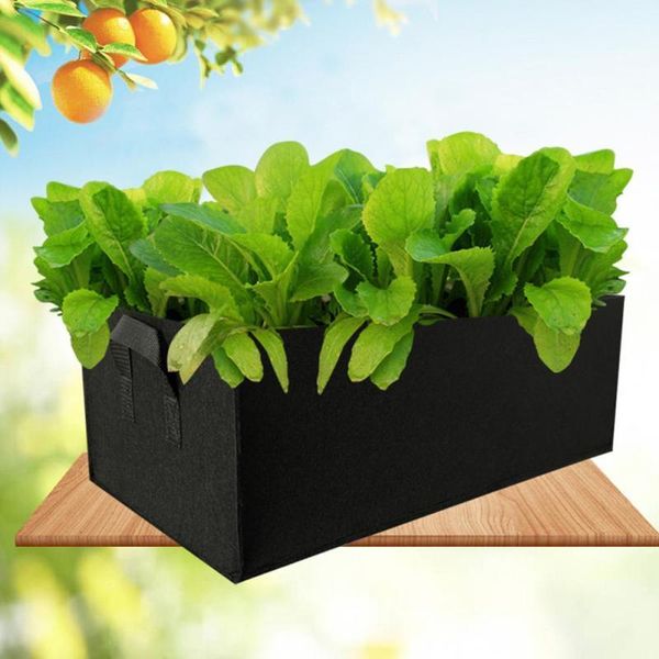 planters & pots dreamburgh fabric raised garden bed square flower grow bag vegetable planting plants planter pot with handles