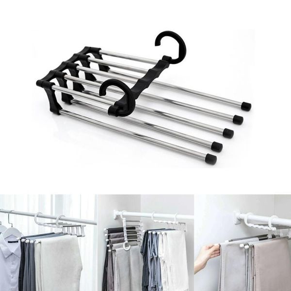 hangers & racks 1pc est fashion 5 in 1 pant rack shelves stainless steel clothes multi-functional wardrobe hanger household
hangers & racks 1pc est fashion 5 in 1 pant rack shelves stainless steel clothes multi-functional wardrobe hanger household