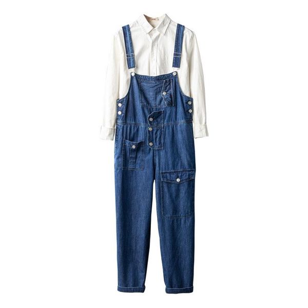 men's jeans retro loose men overalls bib denim jumpsuits straight workwear big pocket wide leg cargo pants blue trousers size - 4xl
men's jeans retro loose men overalls bib denim jumpsuits straight workwear big pocket wide leg cargo pants blue trousers size - 4xl