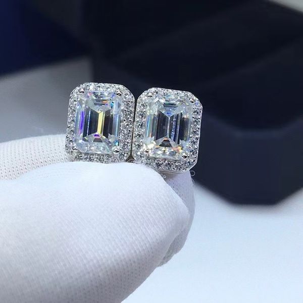 s925 sterling silver passed test emerald full of s classic moissanite diamond ear studs fashion luxury jewelry, Golden;silver
s925 sterling silver passed test emerald full of s classic moissanite diamond ear studs fashion luxury jewelry, Golden;silver