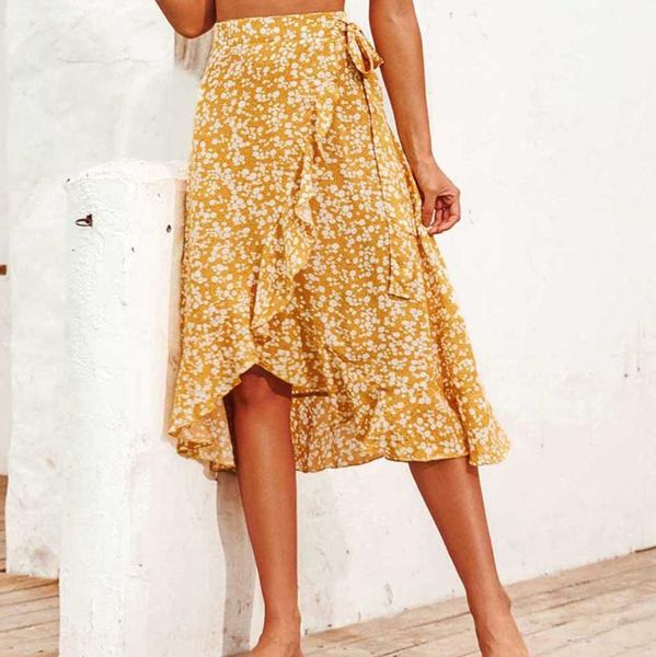 skirts womail boho summer womens floral print high waist skirt lace up ruffle irregular hem bottom mid-calf woman 512#3, Black
skirts womail boho summer womens floral print high waist skirt lace up ruffle irregular hem bottom mid-calf woman 512#3, Black
