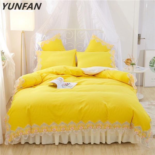 bedding sets yellow lace full king duvet cover princess girls bed skirt korean bedclothes beautiful quilt
bedding sets yellow lace full king duvet cover princess girls bed skirt korean bedclothes beautiful quilt