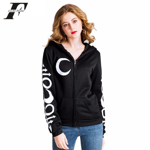 women's hoodies & sweatshirts moon letters printed women clothes gothic winter autumn streetwear long sleeve jacket zipper coat kpop, Black
women's hoodies & sweatshirts moon letters printed women clothes gothic winter autumn streetwear long sleeve jacket zipper coat kpop, Black