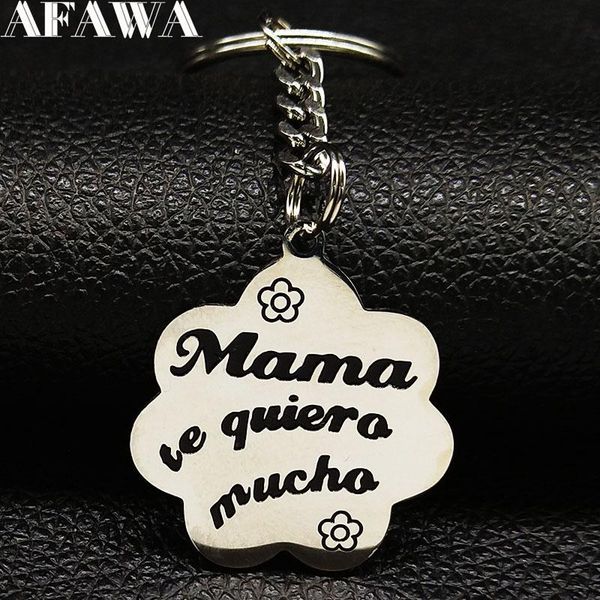 keychains 2021 fashion stainless steel key holder for women mama te quiera mucha keyring jewelry llaveros de acero k77564b, Silver
keychains 2021 fashion stainless steel key holder for women mama te quiera mucha keyring jewelry llaveros de acero k77564b, Silver