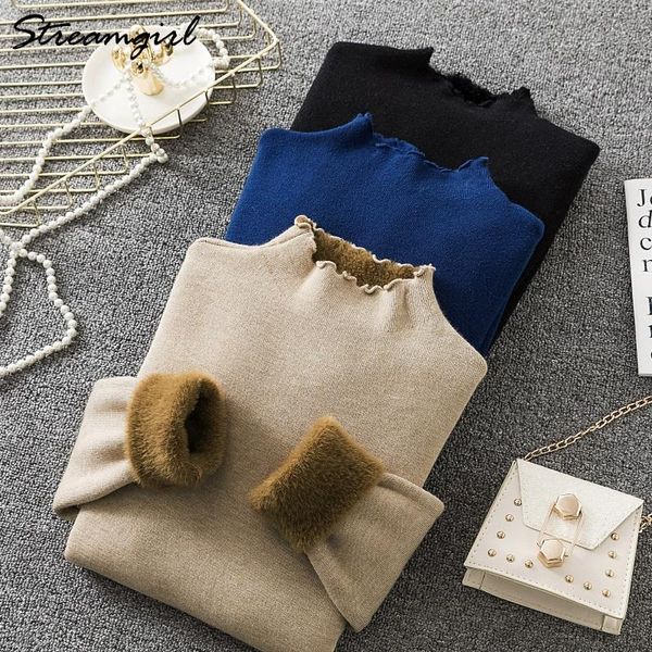 women's sweaters warm for winter knitted solid thick turtleneck sweater with fleeve pullover slim women, White;black
women's sweaters warm for winter knitted solid thick turtleneck sweater with fleeve pullover slim women, White;black