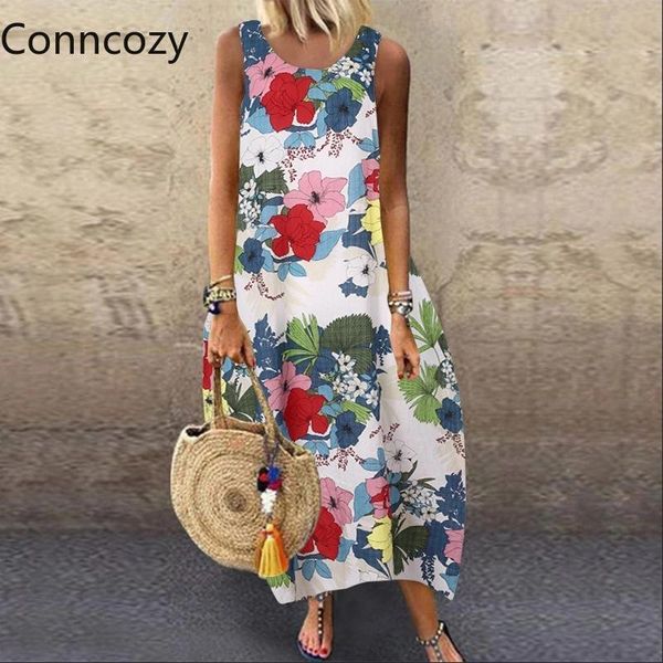 casual dresses sleeveless floral dress for women beach o neck printing vintage loose big swing long red blue white tunic, Black;gray
casual dresses sleeveless floral dress for women beach o neck printing vintage loose big swing long red blue white tunic, Black;gray