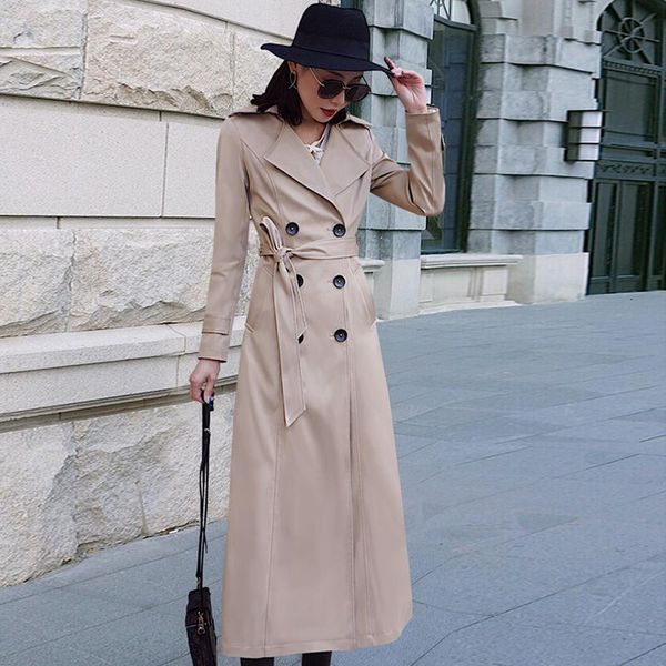 women's trench coats women autumn winter classic double breasted coat female casual slim long windbreaker business outwear with sashe r, Tan;black 
women's trench coats women autumn winter classic double breasted coat female casual slim long windbreaker business outwear with sashe r, Tan;black