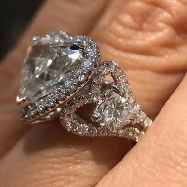 luxury romantic heart zircon engagement wedding rings for women vintage valentine love gift girls party jewelry, Slivery;golden
luxury romantic heart zircon engagement wedding rings for women vintage valentine love gift girls party jewelry, Slivery;golden