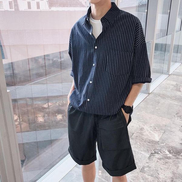 men's casual shirts hzirip 2021 summer trendy youth single-breasted fashion street short sleeve turn-down collar striped, White;black
men's casual shirts hzirip 2021 summer trendy youth single-breasted fashion street short sleeve turn-down collar striped, White;black