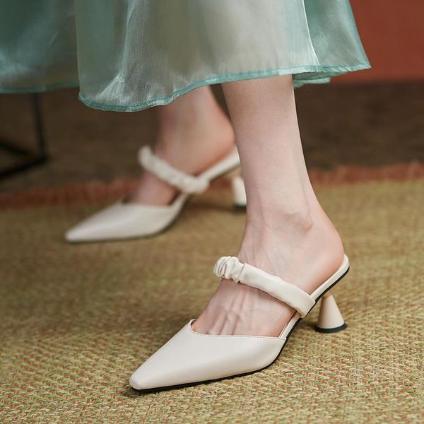 sandals concise mules shoes women summer big size 43 fashion square toe slip on folds pleated high heels slippers slingback, Black
sandals concise mules shoes women summer big size 43 fashion square toe slip on folds pleated high heels slippers slingback, Black