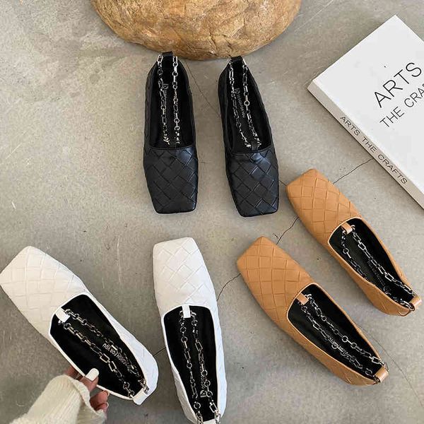 dress shoes square toe weave women flats fashion slip on mules metal chain design brown spring/autumn ladies loafers je7i, Black
dress shoes square toe weave women flats fashion slip on mules metal chain design brown spring/autumn ladies loafers je7i, Black