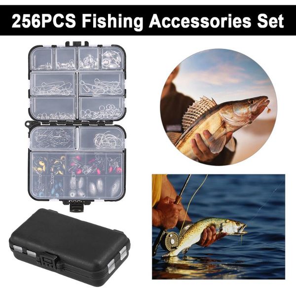 fishing accessories 256pcs kit crank hooks sinker weights swivels snaps connectors beads tackle box set
fishing accessories 256pcs kit crank hooks sinker weights swivels snaps connectors beads tackle box set