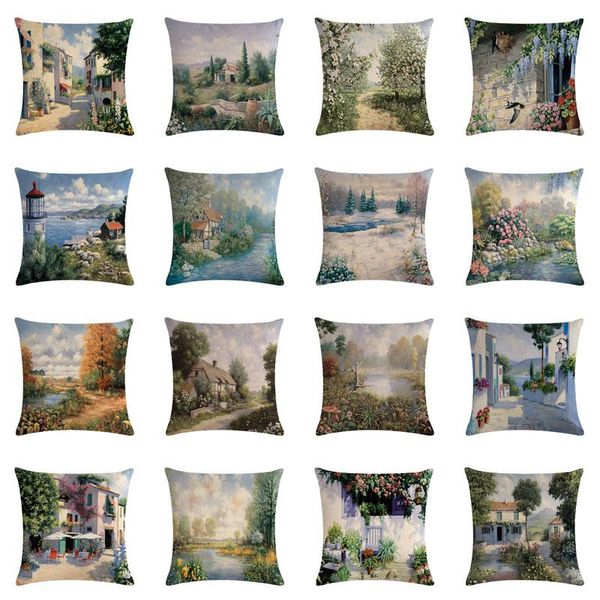 landscape oil painting series linen home pillowcase living room decoration sofa cushion cover 45*45cm car seat cushion/decorative pillow
landscape oil painting series linen home pillowcase living room decoration sofa cushion cover 45*45cm car seat cushion/decorative pillow