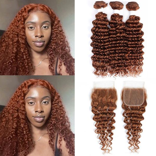 human hair bulks deep wave bundles with closure 4x4 kemy brown red pre-colored brazilian weave non-remy, Black
human hair bulks deep wave bundles with closure 4x4 kemy brown red pre-colored brazilian weave non-remy, Black