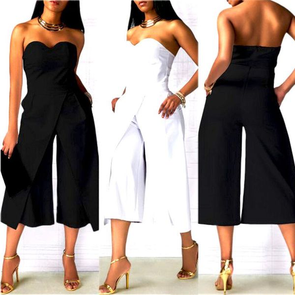 women's jumpsuits & rompers fashion women clubwear office ladies 2021 summer strapless bodycon party jumpsuit romper wide leg trousers, Black;white
women's jumpsuits & rompers fashion women clubwear office ladies 2021 summer strapless bodycon party jumpsuit romper wide leg trousers, Black;white