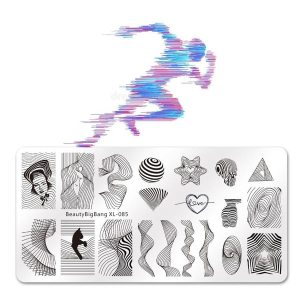 nail art templates beautybigbang 1pcs 6*12cm stamping plates rectangle line wave pattern stamp template image plate stencil, White
nail art templates beautybigbang 1pcs 6*12cm stamping plates rectangle line wave pattern stamp template image plate stencil, White