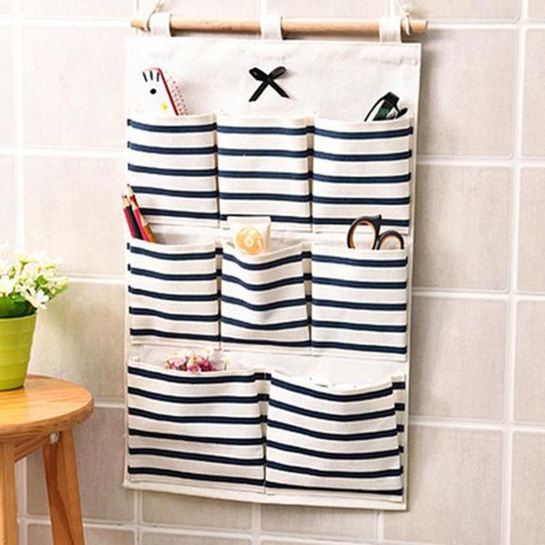 storage bags cotton linen fabric stripe 8 grid living room bedroom door back wall hanging bag
storage bags cotton linen fabric stripe 8 grid living room bedroom door back wall hanging bag