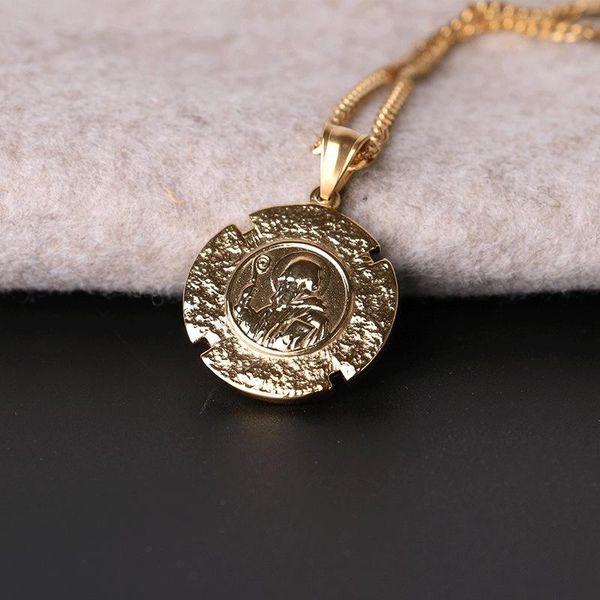 pendant necklaces 2021 stainless steel golden religious necklace hip hop men jewelry vintage style drop, Silver
pendant necklaces 2021 stainless steel golden religious necklace hip hop men jewelry vintage style drop, Silver