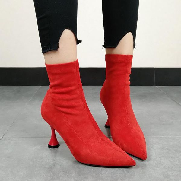 boots winter women snow pointed toe slip on casual high heels ankle pumps dress botas zapatos mujer, Black
boots winter women snow pointed toe slip on casual high heels ankle pumps dress botas zapatos mujer, Black