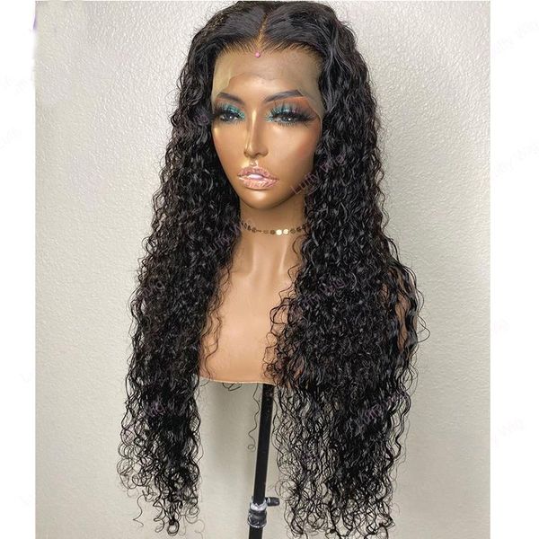 synthetic wigs 26inch kinky curly deep wave long glueless lace front wig for women with babyhair preplucked 180%density daily, Black
synthetic wigs 26inch kinky curly deep wave long glueless lace front wig for women with babyhair preplucked 180%density daily, Black