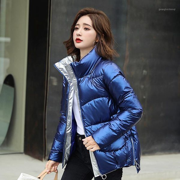 plus size puffer jacket shiny stand collar women's winter short style solid woman parkas cotton padded casual coat down &, Black
plus size puffer jacket shiny stand collar women's winter short style solid woman parkas cotton padded casual coat down &, Black