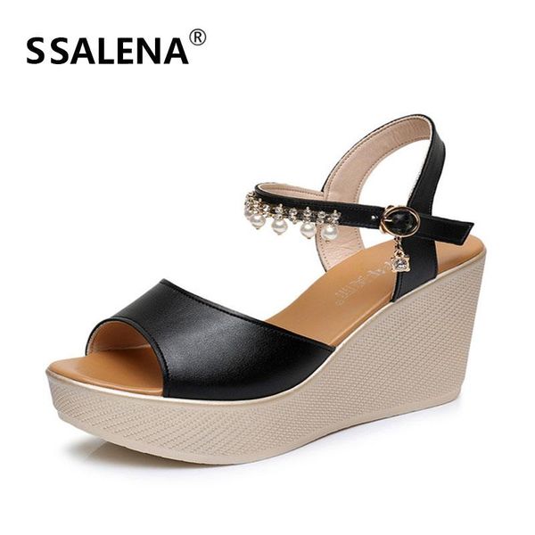 women classic wedges loop leisure sandals female sweet pearl ankle strap shoes ladies summer open toe 60323, Black
women classic wedges loop leisure sandals female sweet pearl ankle strap shoes ladies summer open toe 60323, Black