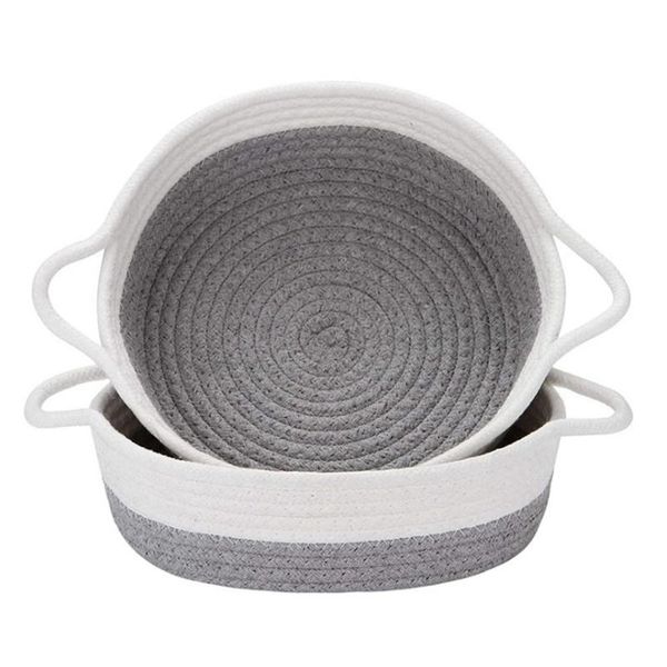 storage baskets 2pcs cotton rope basket desksnack simple sundries hand-woven home furnishing
storage baskets 2pcs cotton rope basket desksnack simple sundries hand-woven home furnishing