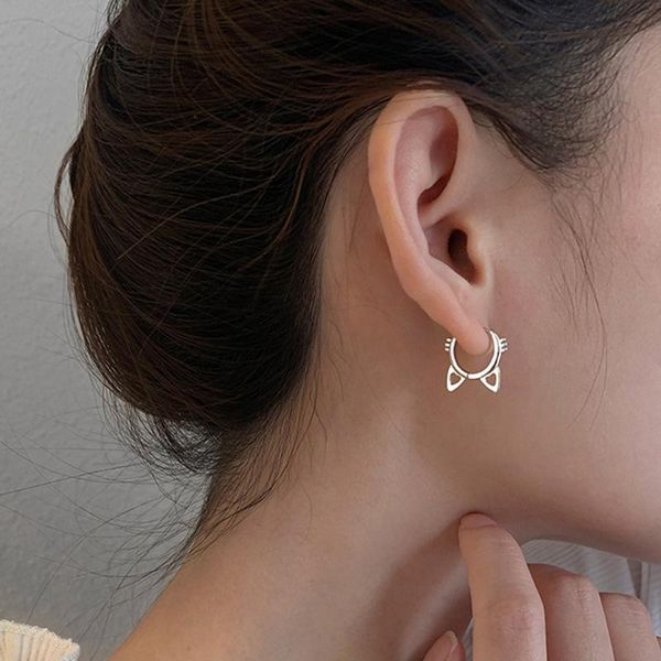 hoop & huggie hollow cute cat earrings for women sweet lovely animal earring korean fashion 2021 trend dating friend gift pendientes wholesa, Golden;silver
hoop & huggie hollow cute cat earrings for women sweet lovely animal earring korean fashion 2021 trend dating friend gift pendientes wholesa, Golden;silver