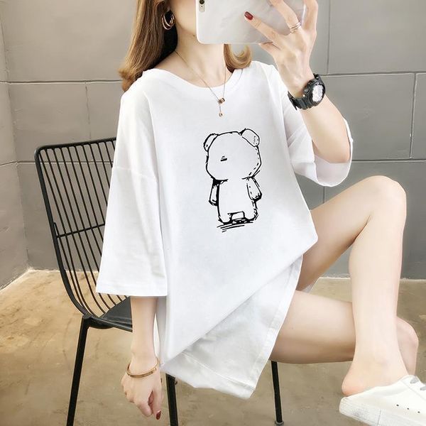 plus size cartoon tees women t shirt summer loose short sleeve midi oversized ladies cotton holiday, White
plus size cartoon tees women t shirt summer loose short sleeve midi oversized ladies cotton holiday, White