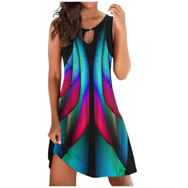 casual dresses women summer sleeveless printing dress personalized irregular o-neck straight above knee comfy robes, Black;gray
casual dresses women summer sleeveless printing dress personalized irregular o-neck straight above knee comfy robes, Black;gray