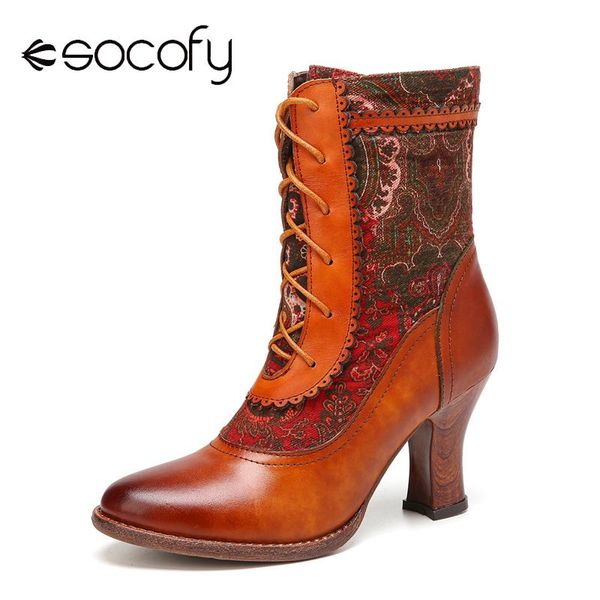 boots socofy elegant pattern splicing solid color genuine leather pointed toe short casual outdoor botas mujer 2021, Black
boots socofy elegant pattern splicing solid color genuine leather pointed toe short casual outdoor botas mujer 2021, Black