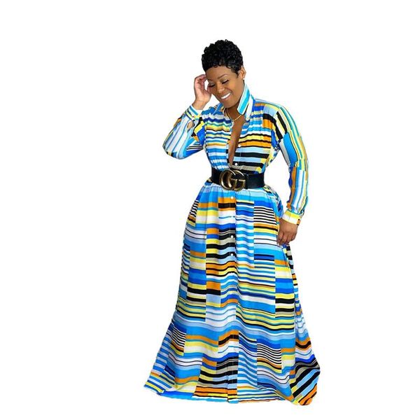 casual dresses women long sleeves colorful striped print slimming waist floor length dress with slashes nightclub (no belt), Black;gray
casual dresses women long sleeves colorful striped print slimming waist floor length dress with slashes nightclub (no belt), Black;gray