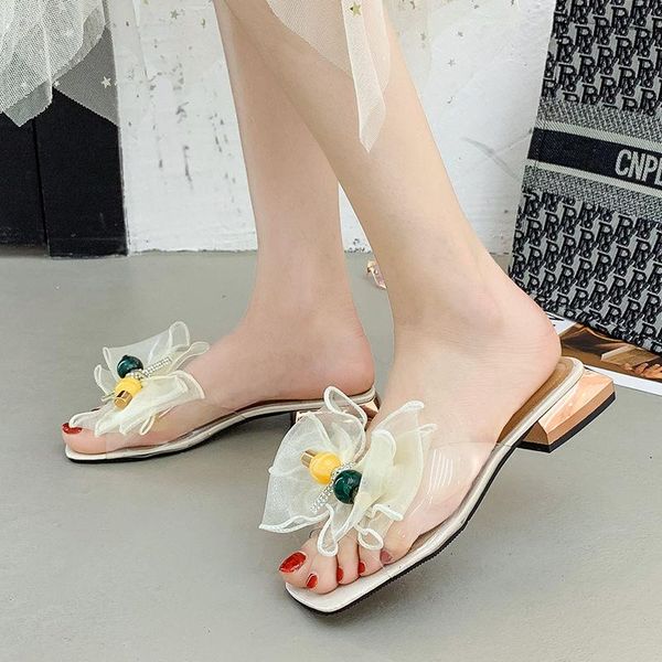 solid butterfly-knot transparent square heel slides summer fashion fish mouth open toes women slippers designer shallow sandals, Black
solid butterfly-knot transparent square heel slides summer fashion fish mouth open toes women slippers designer shallow sandals, Black