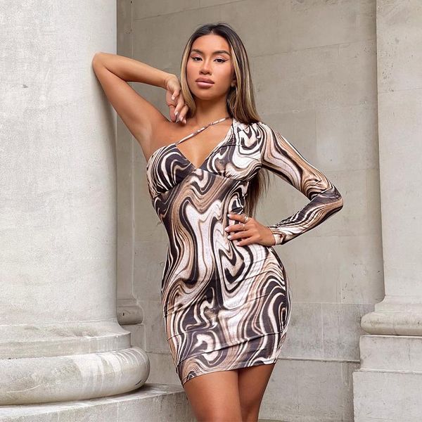 casual dresses fashion whirlpool water ripple women's dress summer fall print single shoulder woman bodycon mini streetwear, Black;gray
casual dresses fashion whirlpool water ripple women's dress summer fall print single shoulder woman bodycon mini streetwear, Black;gray