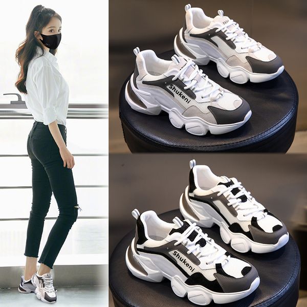 daddy shoes women's spring korean version sports versatile casual small white thick soled shallow mouth leather, Black;white
daddy shoes women's spring korean version sports versatile casual small white thick soled shallow mouth leather, Black;white