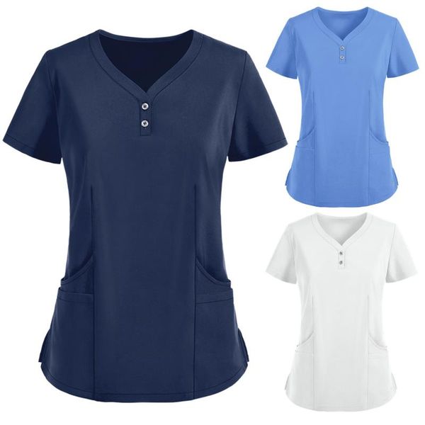 women v-neck summer work wear tee shirt solid simple casual 2021 short sleeve nursing working uniform t-shirts women's t-shirt, White
women v-neck summer work wear tee shirt solid simple casual 2021 short sleeve nursing working uniform t-shirts women's t-shirt, White