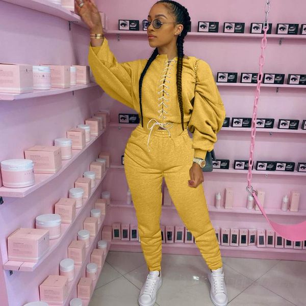 women's tracksuits solid color women sets two pieces tie up long sleeve sweatshirt elastic joggers pants casual female outfits for autu, Gray
women's tracksuits solid color women sets two pieces tie up long sleeve sweatshirt elastic joggers pants casual female outfits for autu, Gray
