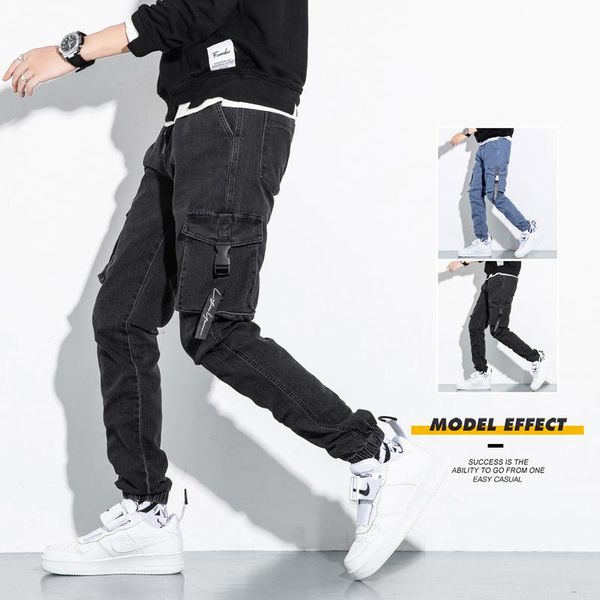 men's jeans 2021 korean style of trendy brand ins simple casual tooling loose self-cultivation all-match, Blue
men's jeans 2021 korean style of trendy brand ins simple casual tooling loose self-cultivation all-match, Blue