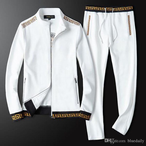 men's tracksuits men solid color sportswear 19fw slim jacket + pants tracksuit male sweatshirt casual 2 piece set zcjx, Gray
men's tracksuits men solid color sportswear 19fw slim jacket + pants tracksuit male sweatshirt casual 2 piece set zcjx, Gray