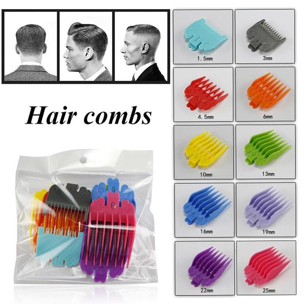 hair brushes 10 pcs clipper limit comb colorful guide trimmer guards attachment 3-25mm universal professional trimmers, Silver
hair brushes 10 pcs clipper limit comb colorful guide trimmer guards attachment 3-25mm universal professional trimmers, Silver