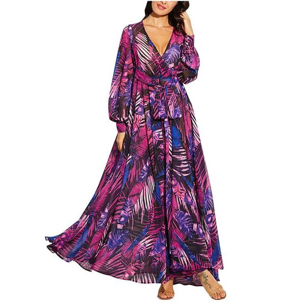 floral chiffon loose maxi dress for women lantern sleeve long dresses summer beach swing sundresses casual, Black;gray
floral chiffon loose maxi dress for women lantern sleeve long dresses summer beach swing sundresses casual, Black;gray