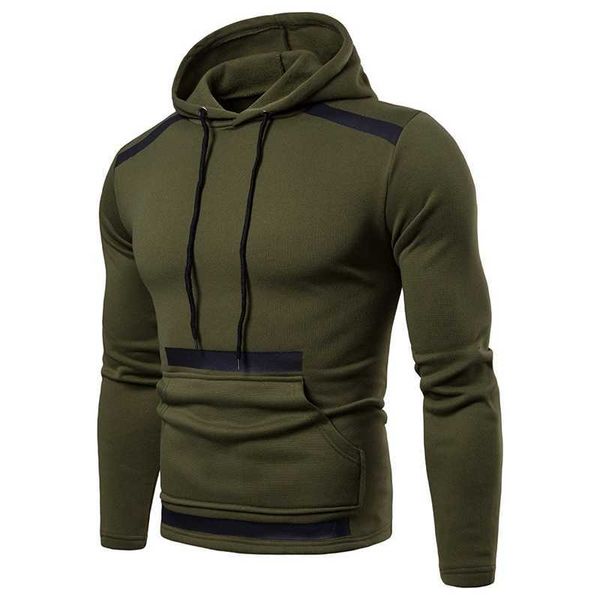 2019 spring and autumn new patchwork solid color pullover hooded men's large trend sweater, Black
2019 spring and autumn new patchwork solid color pullover hooded men's large trend sweater, Black