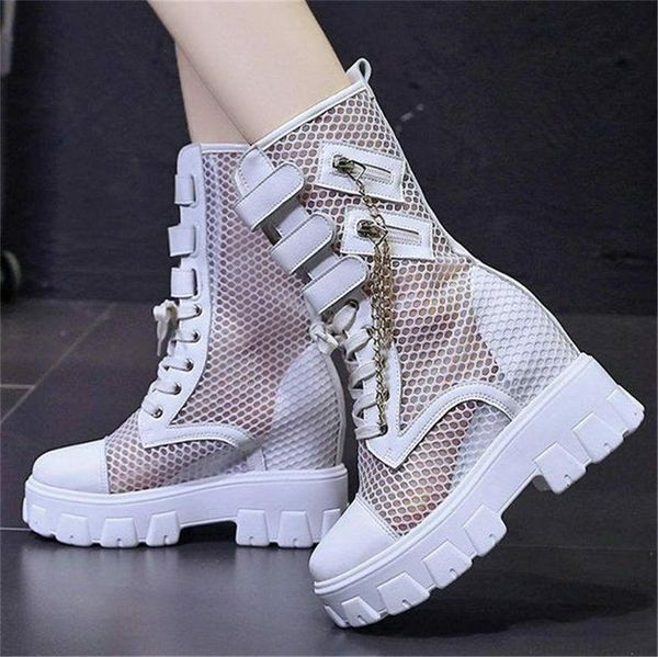boots summer women platform wedge high heels round toe punk creepers shoes sandals holes mesh black white 2021
boots summer women platform wedge high heels round toe punk creepers shoes sandals holes mesh black white 2021