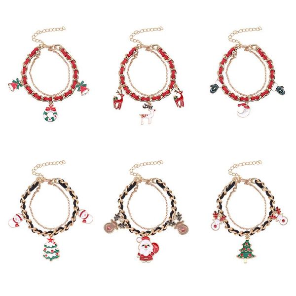 bangle christmas leather female chain bracelet for women girl cartoon tree elk moon pendant black red jewelry gift 2021
bangle christmas leather female chain bracelet for women girl cartoon tree elk moon pendant black red jewelry gift 2021
