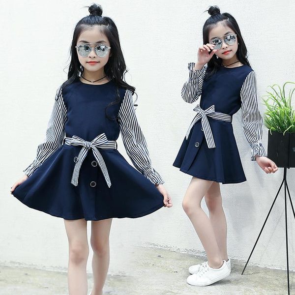 girl's dresses girls long sleeve for kids princess striped teenage loose vestidos infantil children a-line formal, Red;yellow
girl's dresses girls long sleeve for kids princess striped teenage loose vestidos infantil children a-line formal, Red;yellow