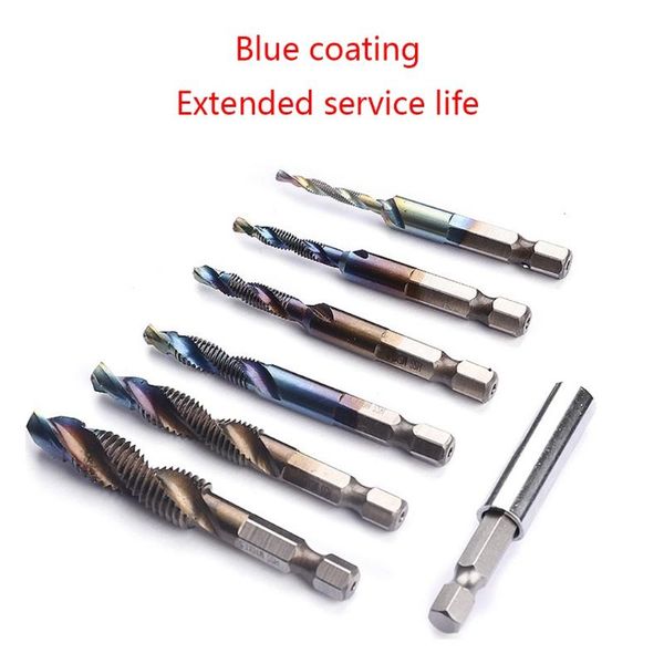 hand tools 7pcs/set m3-m10 hex shank blue coated screw thread metric compound tap drill bit drop
hand tools 7pcs/set m3-m10 hex shank blue coated screw thread metric compound tap drill bit drop