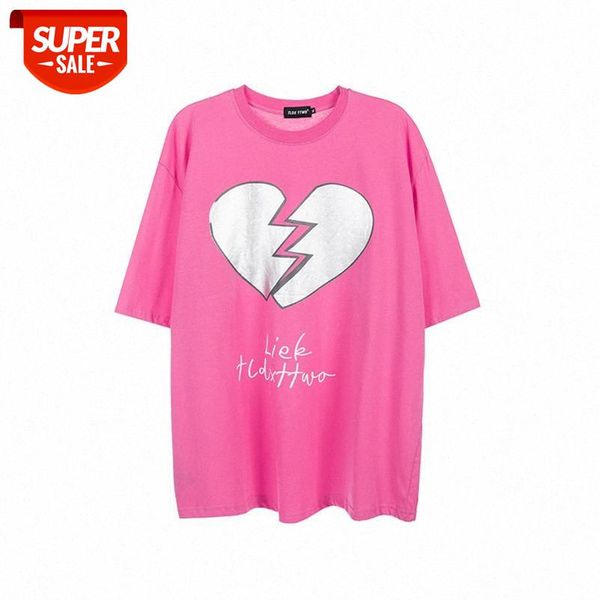 european and american simple high street t-shirt trendy multi-color loose broken love print short-sleeved tee male #rg50, White;black
european and american simple high street t-shirt trendy multi-color loose broken love print short-sleeved tee male #rg50, White;black