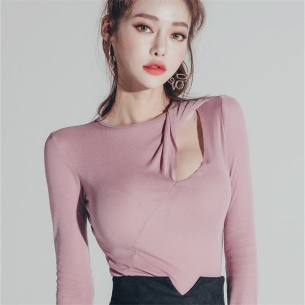 korean autumn and winter fashion hollow design round neck slim long sleeve bottoming shirt women t-shirt 210603, White
korean autumn and winter fashion hollow design round neck slim long sleeve bottoming shirt women t-shirt 210603, White
